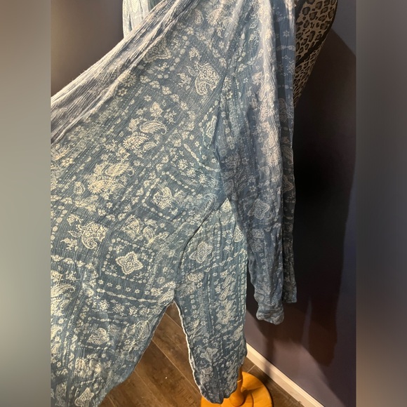 KNOX ROSE Women's Paisley Floral Kimono Cardigan - Picture 4 of 5